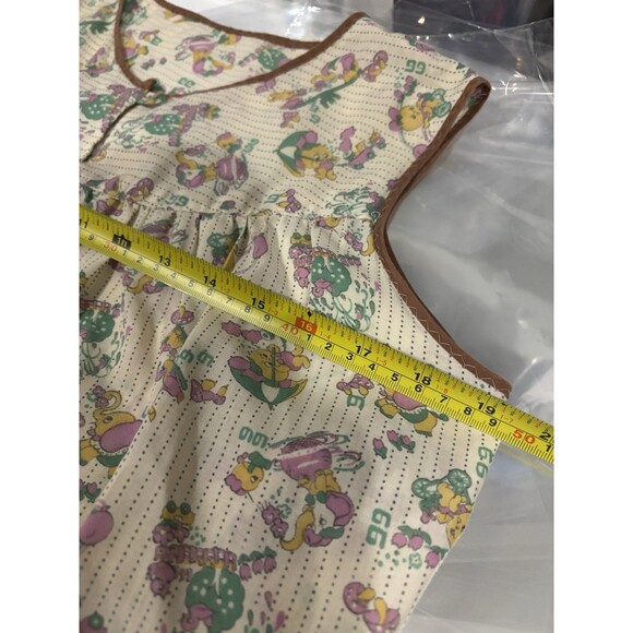 VTG 60s kitsch Novelty House Dress L Homemade Motif mumu Anthropomorphic 1966 - Picture 2 of 16